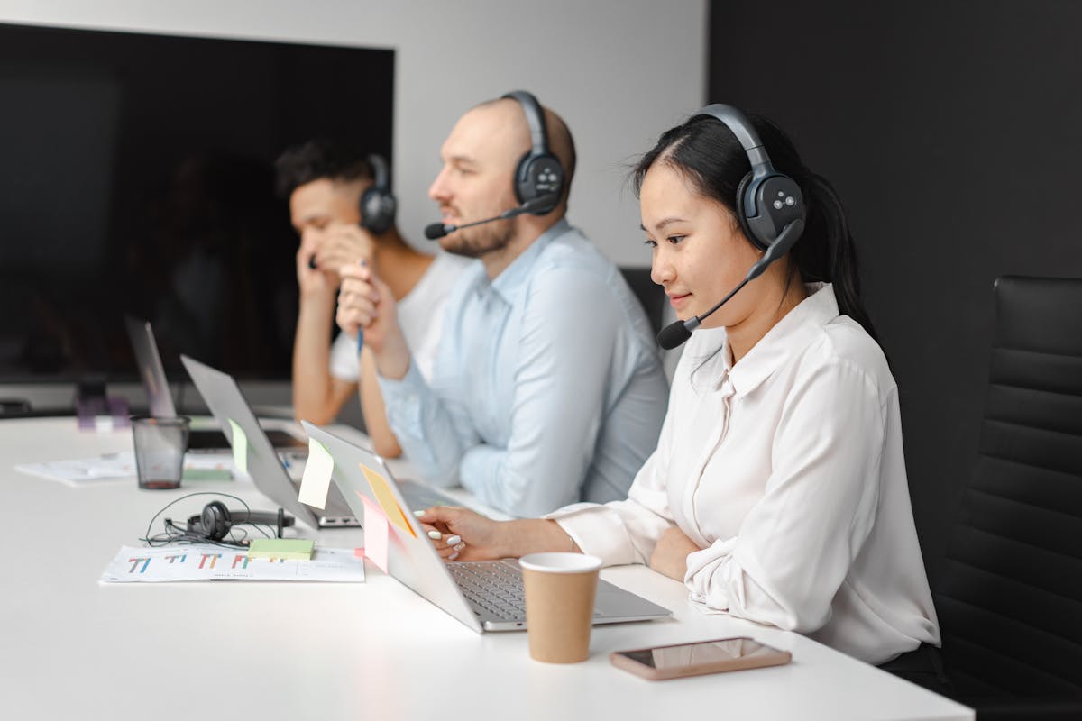 Support team discussing comparison options